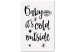 Canvas Baby it is cold outside - winter graphic with an English inscription 130721