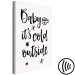 Canvas Baby it is cold outside - winter graphic with an English inscription 130721 additionalThumb 6