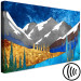 Canvas Panorama With Nature - Graphics of Mountains Against the Background of the Night Sky in Many Colors 145521 additionalThumb 6