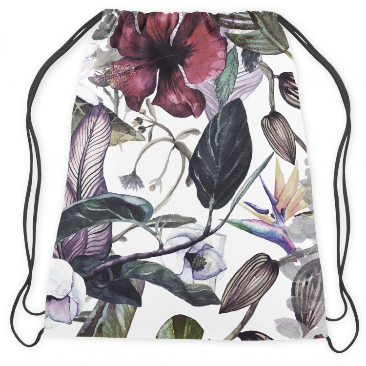 Backpack Oriental plants - branches, leaves and flowers in watercolour style 147421 additionalImage 2