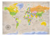 Wall Mural Vintage world map - continents with inscriptions in English and compass 95021 additionalThumb 1