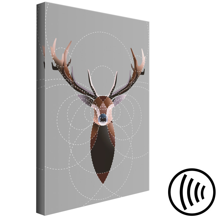 Canvas Deer in Circles (1 Part) Vertical 126931 additionalImage 6