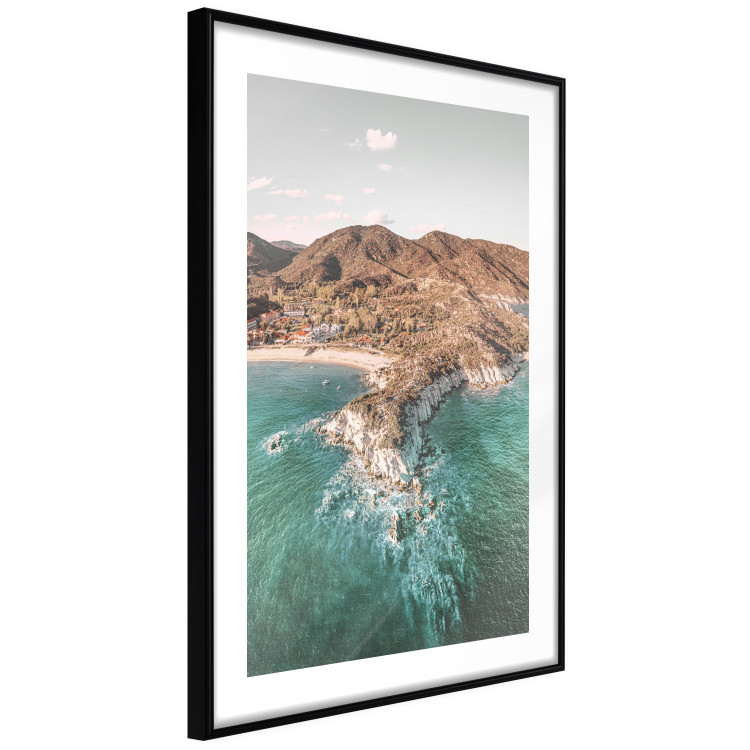 Poster Turquoise Cliff - Sunny Shore Landscape With Mountains, Beach and Sea 145231 additionalImage 8