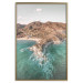 Poster Turquoise Cliff - Sunny Shore Landscape With Mountains, Beach and Sea 145231 additionalThumb 19