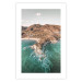 Poster Turquoise Cliff - Sunny Shore Landscape With Mountains, Beach and Sea 145231 additionalThumb 16