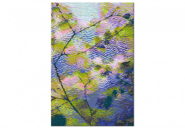 Paint by Number Kit View From the Window - Twigs With Small Green, Purple and Pink Leaves 146231 additionalImage 3