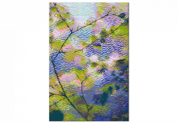 Paint by Number Kit View From the Window - Twigs With Small Green, Purple and Pink Leaves 146231 additionalImage 5