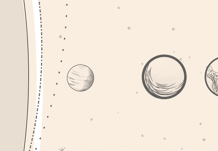 Large Canvas Solar System - Delicate Minimalistic Lineart Style Planets 146331 additionalImage 3