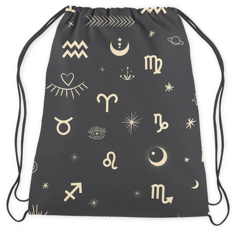 Backpack Hidden message - planets, stars and the eye symbol on dark background 147531 additionalImage 2