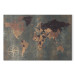 Canvas Journey Through Time (1-part) - World Map on Darker Background 96031