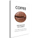 Canvas Coffee power - motif with grain and quote on a white background 123341 additionalThumb 2
