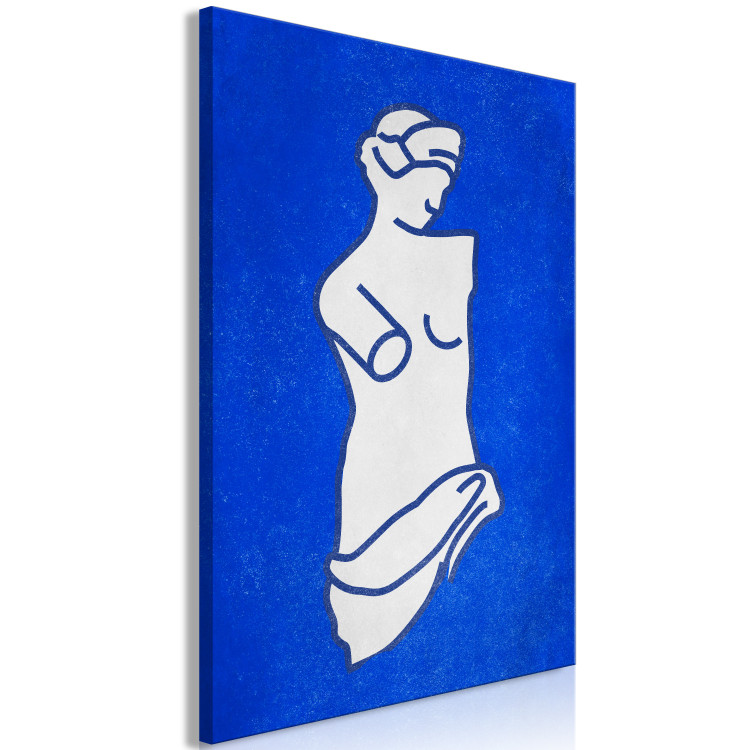Canvas Figure of Venus - graphic modeled on Venus sculpture on blue offset 134241 additionalImage 2