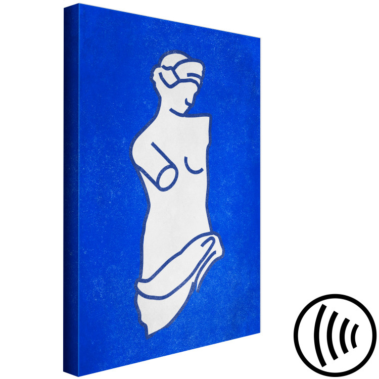 Canvas Figure of Venus - graphic modeled on Venus sculpture on blue offset 134241 additionalImage 6