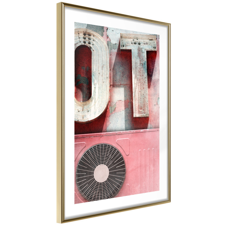 Poster Breeze of the City - A Photo of the Air Conditioner and Neon in Pink Colors 144341 additionalImage 3