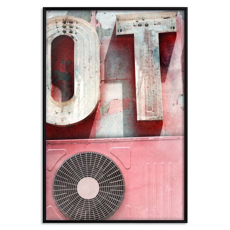 Poster Breeze of the City - A Photo of the Air Conditioner and Neon in Pink Colors 144341 additionalImage 17