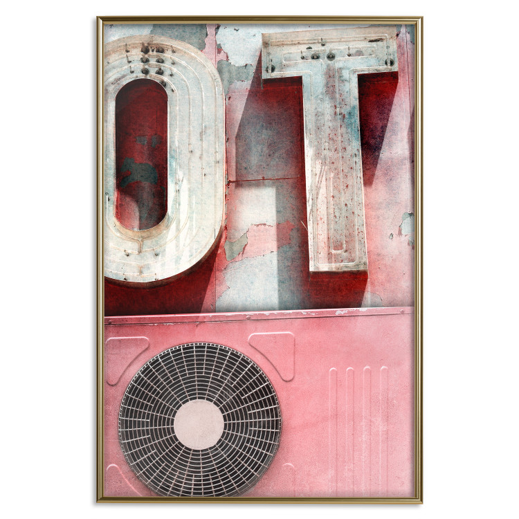 Poster Breeze of the City - A Photo of the Air Conditioner and Neon in Pink Colors 144341 additionalImage 13