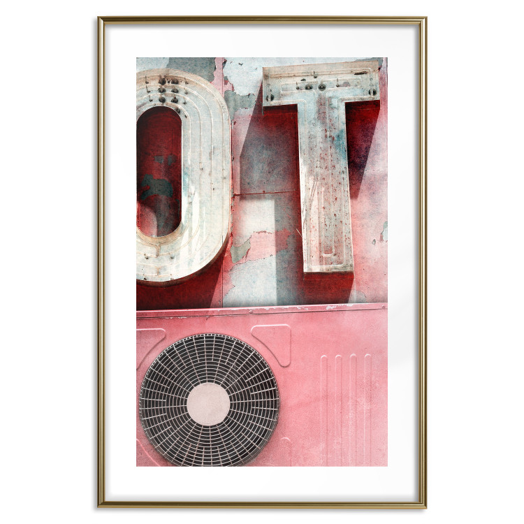 Poster Breeze of the City - A Photo of the Air Conditioner and Neon in Pink Colors 144341 additionalImage 14