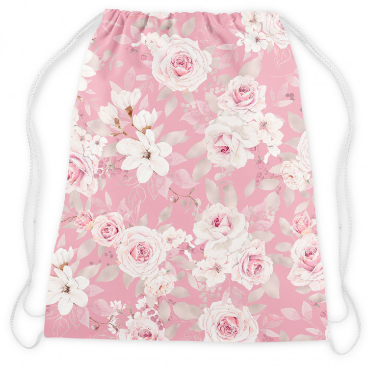 Backpack Rose embrace - a delicate floral pattern in shades of pastel pink 147641 additionalImage 2