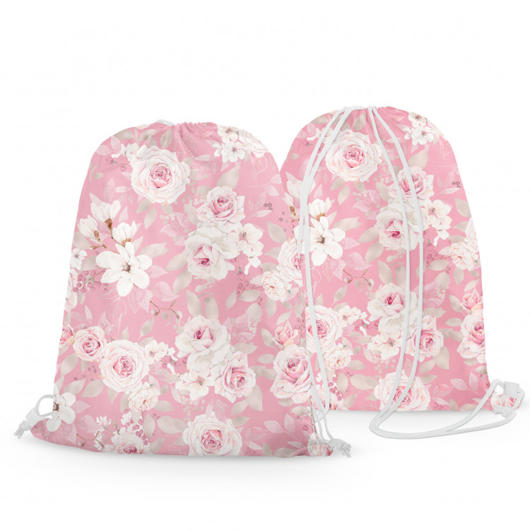 Backpack Rose embrace - a delicate floral pattern in shades of pastel pink 147641 additionalImage 3