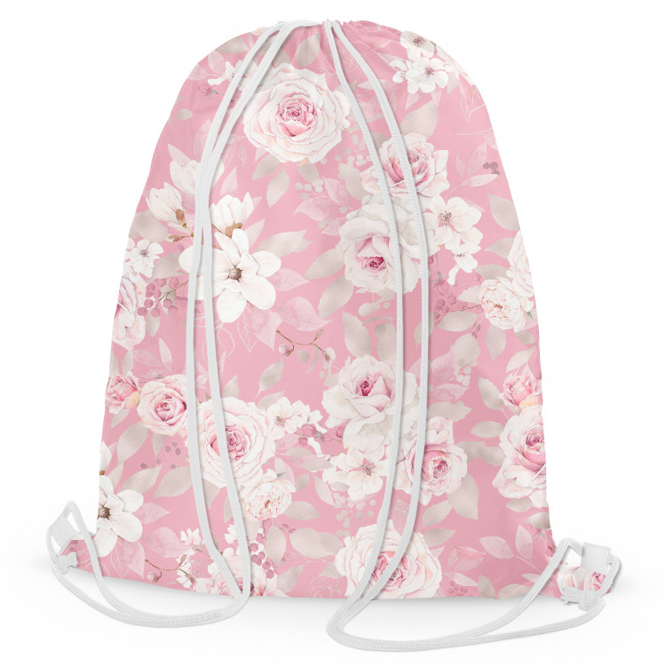 Backpack Rose embrace - a delicate floral pattern in shades of pastel pink 147641