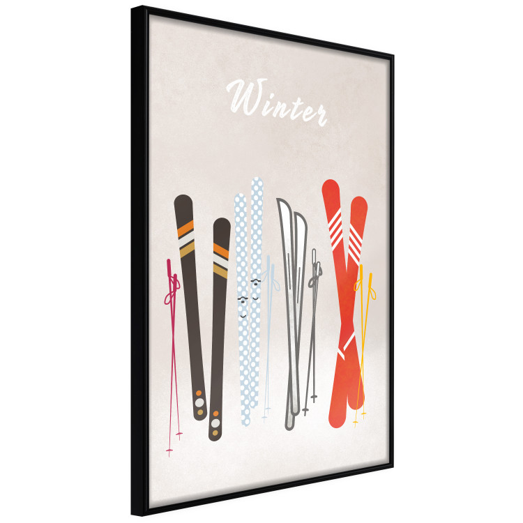 Poster Winter Madness - Illustration of Models of Skis 148041 additionalImage 3