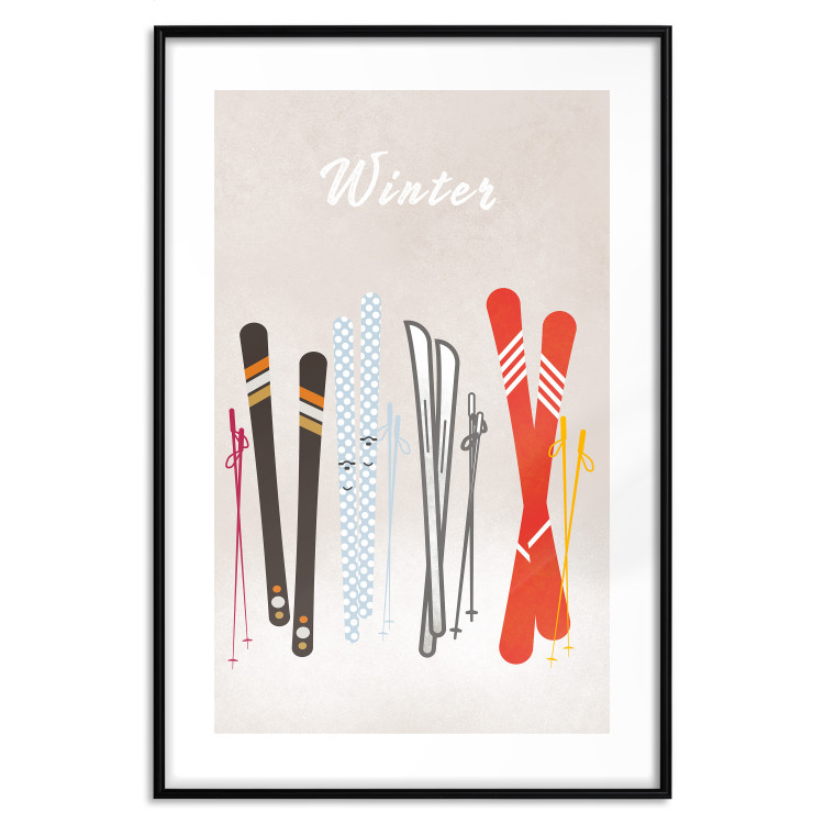 Poster Winter Madness - Illustration of Models of Skis 148041 additionalImage 19