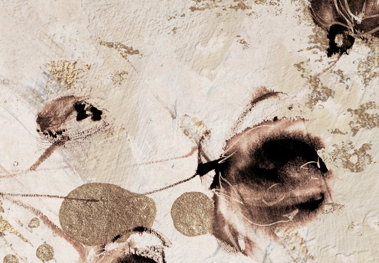 Canvas Floral fantasy - composition on a textural background in beige 137251 additionalImage 5