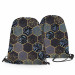 Backpack Floral geometry - hexagons and branches in dark colours 147351 additionalThumb 3