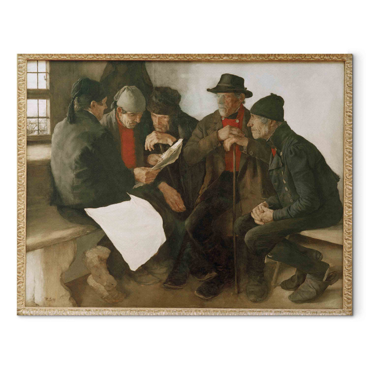 Canvas Die Dorfpolitiker (Bauern im Gespräch) 153551