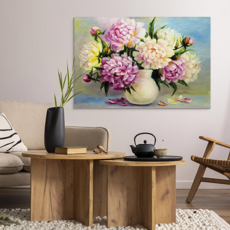 Canvas Peonies: Bouquet of Happiness 94951 additionalImage 11