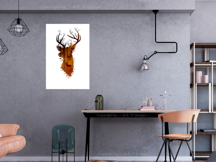 Canvas Deer in the Morning (1 Part) Vertical 126661 additionalImage 3