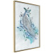 Poster Mrs. Whale - aquatic creature amidst plants on a white background 135361 additionalThumb 2
