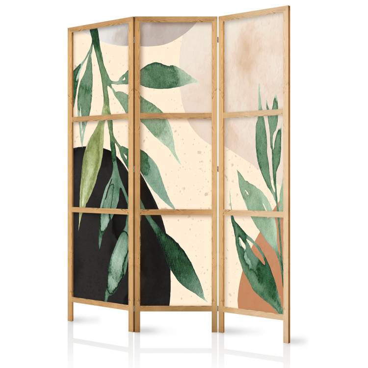Room Divider Harmony of Nature (3-piece) - Green plants in scandiboho style 136561 additionalImage 5