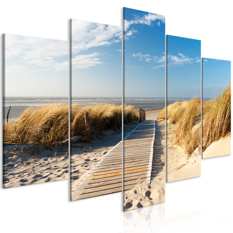 Canvas Unguarded beach - 5 pieces 142061 additionalImage 2