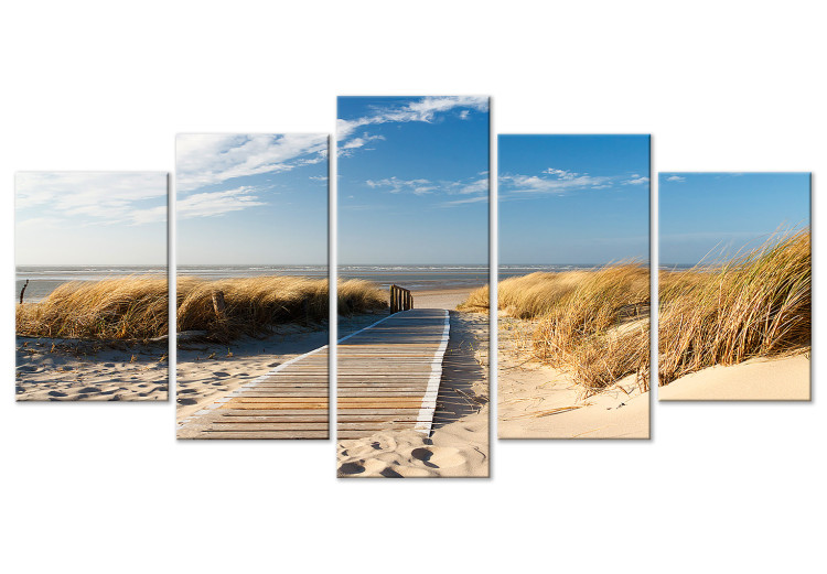 Canvas Unguarded beach - 5 pieces 142061