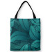 Shopping Bag Leafy thickets - a graphic floral pattern in shades of sea green 147561