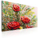 Canvas Autumn Roses (1-piece) - Red Flowers Amidst Colorful Leaves 93061 additionalThumb 2