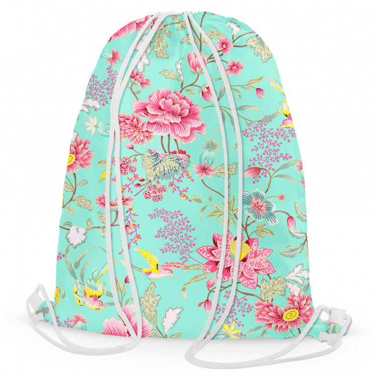 Backpack Pink floral arabesque - a colourful composition of flowers 147371