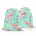 Backpack Pink floral arabesque - a colourful composition of flowers 147371 additionalThumb 2