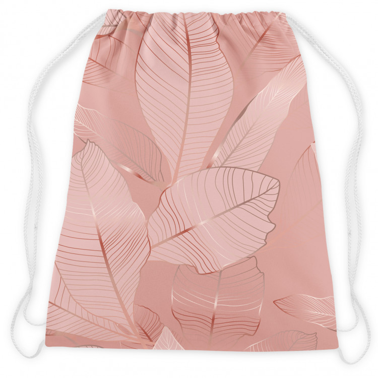 Backpack Pink wine - graphic leaves in shades of pink in glamour style 147471 additionalImage 4