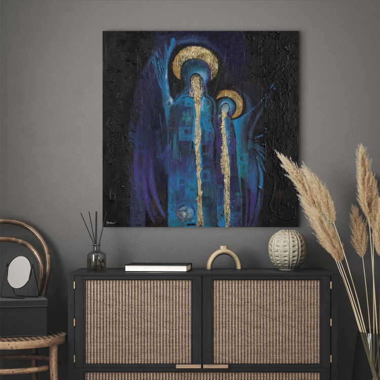 Canvas The Saints (1-piece) - sacred fantasy with figures with a golden halo 47271 additionalImage 11