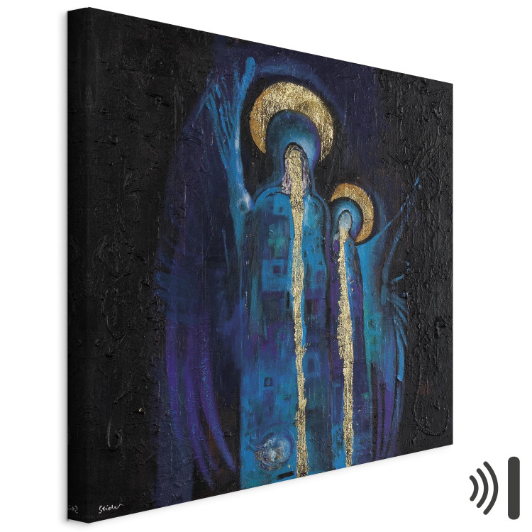 Canvas The Saints (1-piece) - sacred fantasy with figures with a golden halo 47271 additionalImage 8