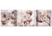 Canvas Floral Texture of Rose (3-part) - Magnolias in Rustic Nature 122781