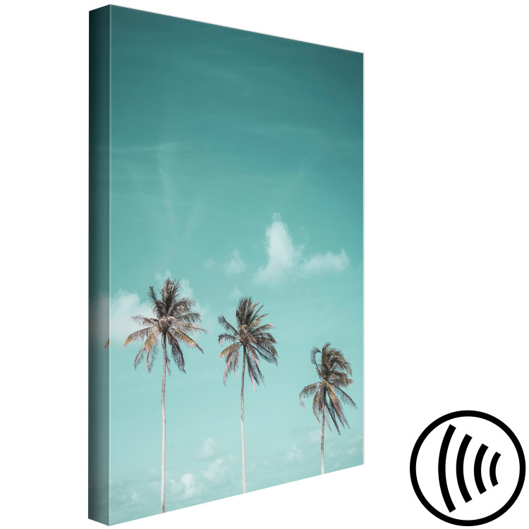 Canvas Three palms - Image of three trees on a blue sky 135281 additionalImage 6