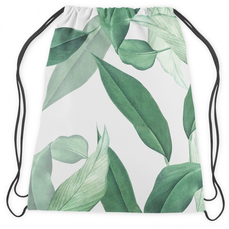Backpack Lightness of leaves - a subtle plant composition on a white background 147381 additionalImage 3
