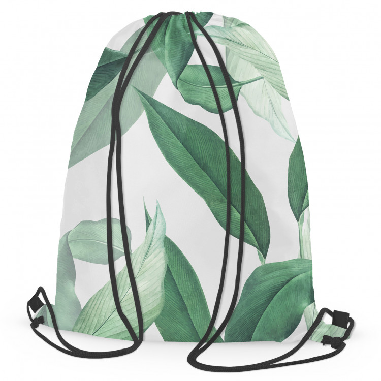 Backpack Lightness of leaves - a subtle plant composition on a white background 147381