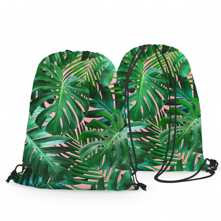 Backpack Botanical lace - a floral composition in greens and pinks 147581 additionalImage 3
