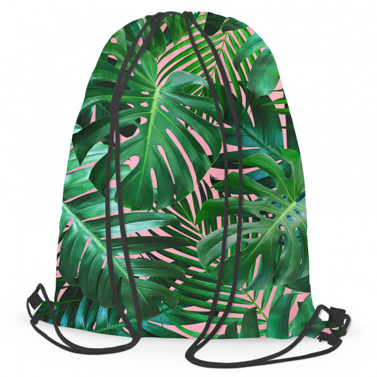 Backpack Botanical lace - a floral composition in greens and pinks 147581