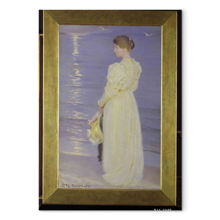 Canvas Woman in White on a Beach 157981