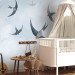 Wall Mural Birds in flight - animals on a background of calm sky in shades of blue 143791 additionalThumb 4